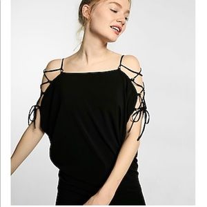 NWT! Express Lattice Shoulder Dolman Sleeve Blouse